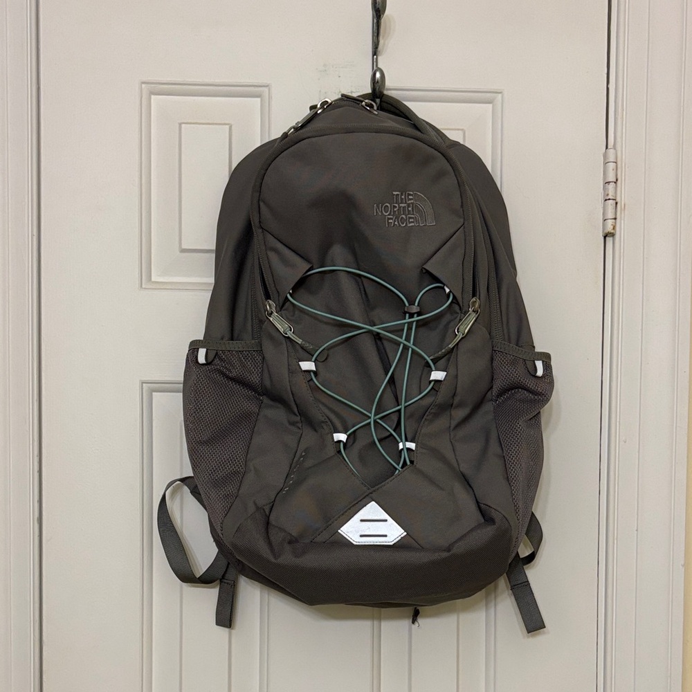 The North Face Backpack - Gray with light blue accent